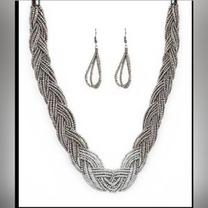 Grey necklace set
